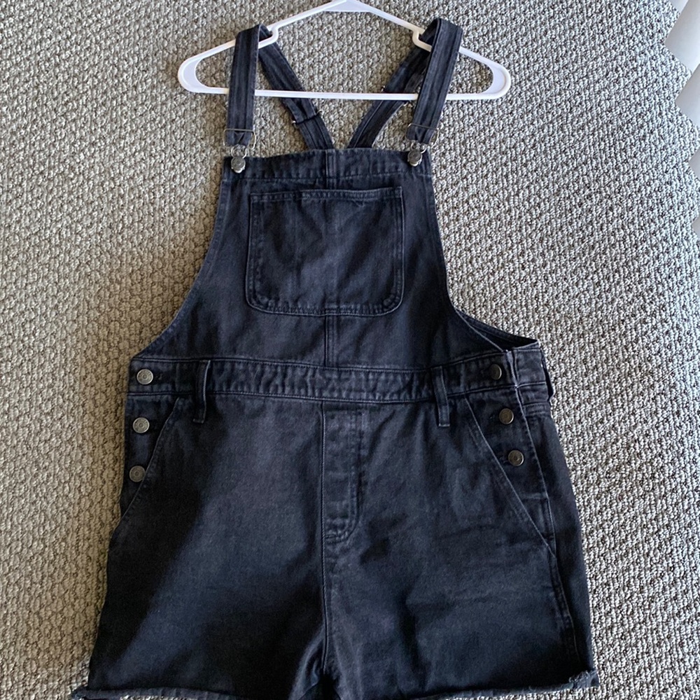 Black Madewell short overalls